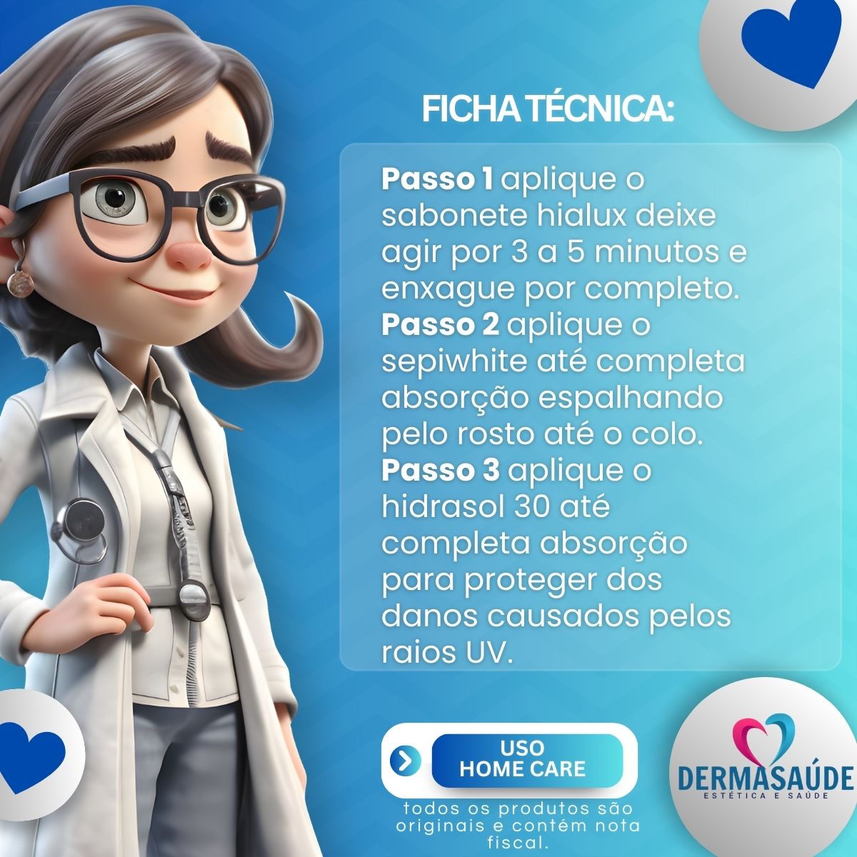 Kit Facial Clareador para Melasma e Manchas no Rosto Tulipia