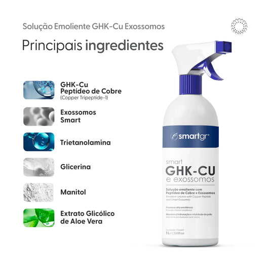 Smart Solução Emoliente com GHK-Cu e Exossomos 1L Smart GR