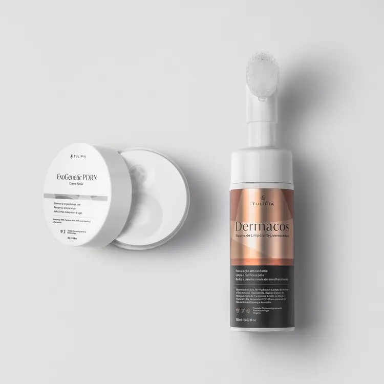 Rotina Anti-Idade - Dermacos Espuma + ExoGenetic PDRN Creme