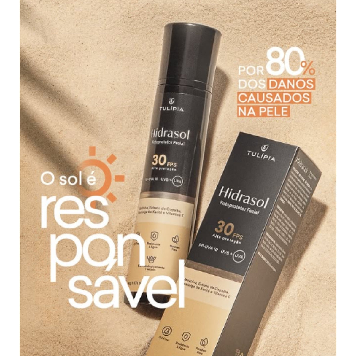 Kit Pós Sol Facial e Corporal Protetor Solar FPS30 e Flaccid