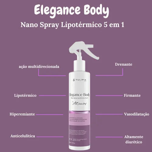 Elegance Body Nano Spray Lipotérmico 5 em 1 300ML