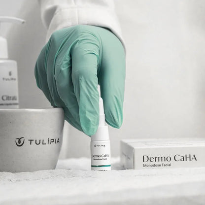 Tulípia Dermo CaHA Monodose Facial 3 Ampolas 5ml Firmeza Elasticidade Skincare Profissional