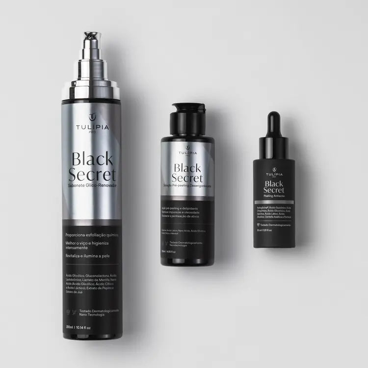 Kit Black Secret Protocolo Peeling Antiacne