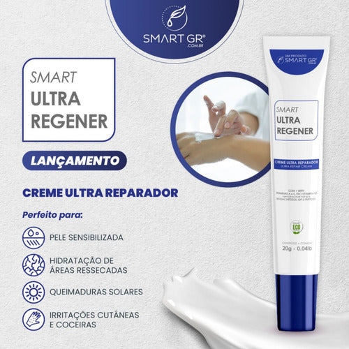 Creme Ultra Reparador Queimaduras Irritação na Pele Smart GR