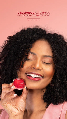 Kit Gloss e Esfoliante Labial Cereja Sweet Lips Tulipia