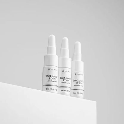 Tulípia ExoGenetic PDRN Monodose Facial 3 Ampolas 3ml Firmeza Viço Skincare Profissional