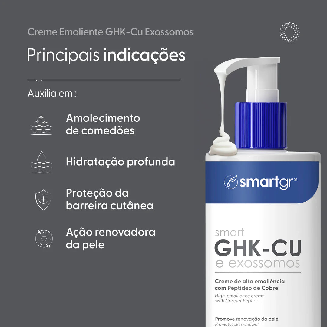 Creme Ultra Emoliente SmartGR 200g GHK Cu Exossomas Limpeza Pele