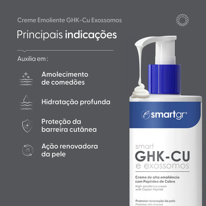 Creme Ultra Emoliente SmartGR 200g GHK Cu Exossomas Limpeza Pele