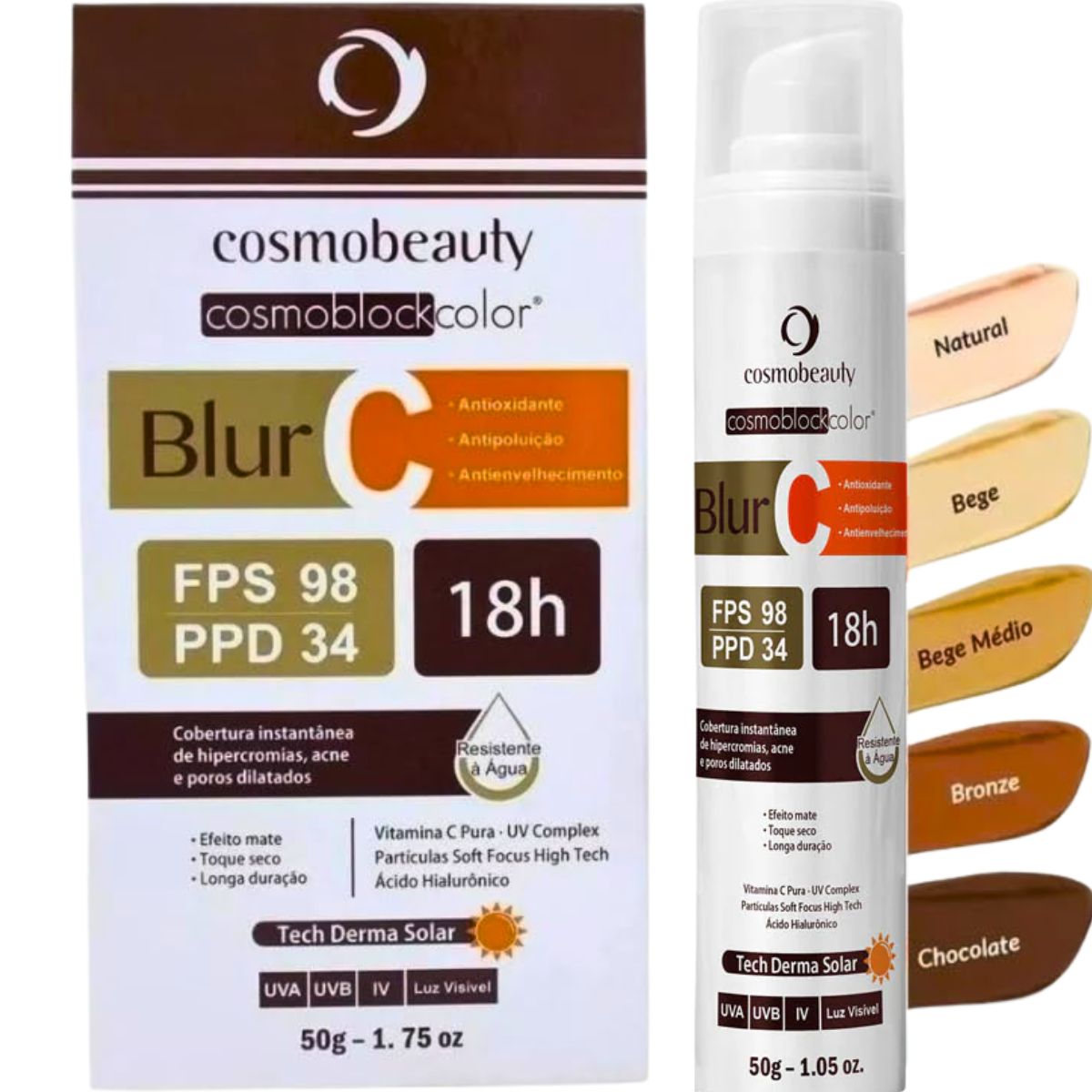 Protetor Solar Natural  Base Vitamina C 20% Blur C Cosmobeauty