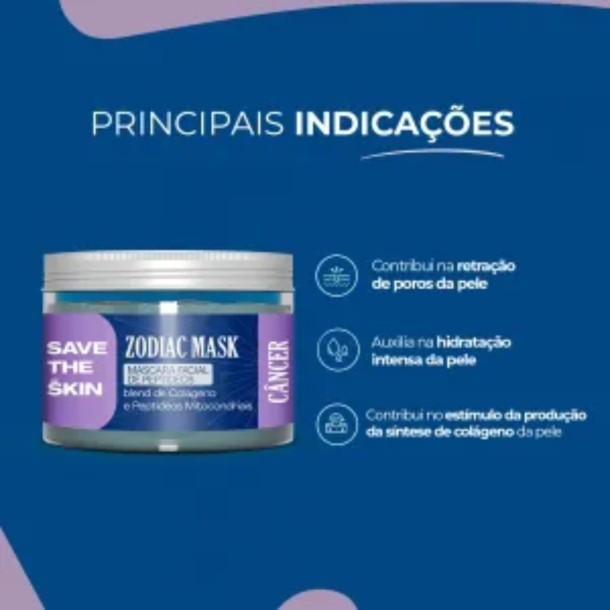 Máscara Facial Colágeno Vegetal e Peptídeos - Save The Skin