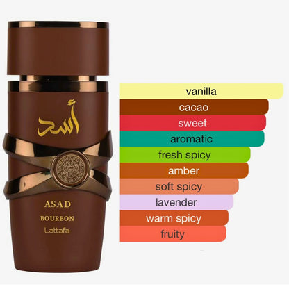 Perfume Árabe Lattafa Asad Bourbon Unissex 100ml Original
