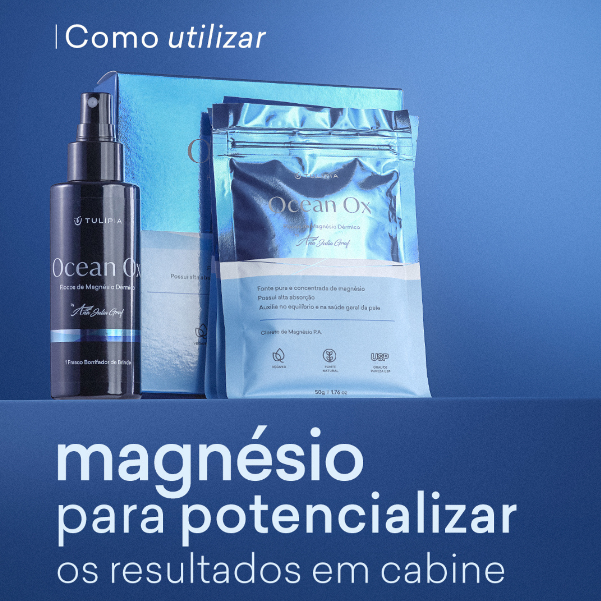 OCEANOX Flocos de Magnésio 3 Sachês de 50g
