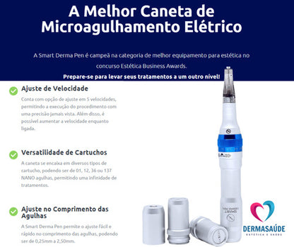 Caneta Elétrica Microagulhamento Smart GR DermaPen c/ Anvisa