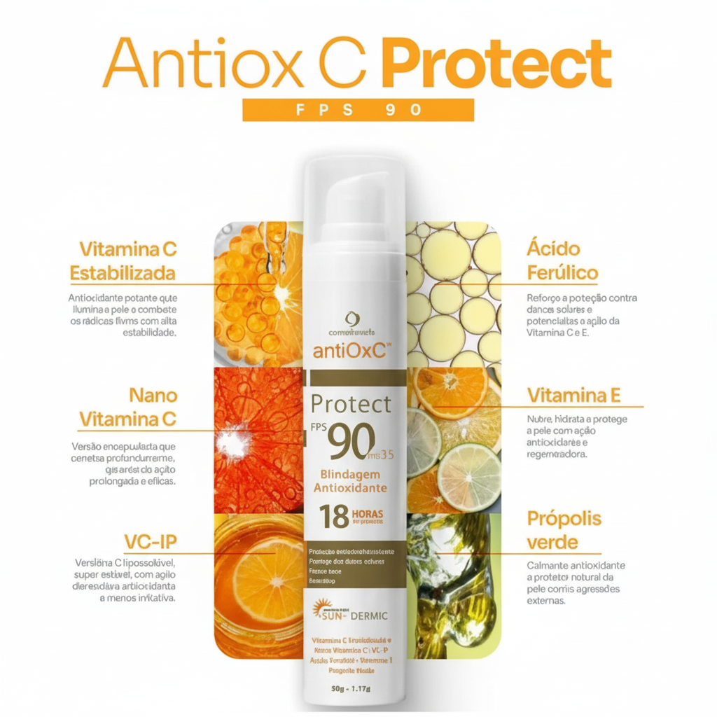 Filtro Solar Facial Antioxidante - Cosmobeauty Antiox FPS 90