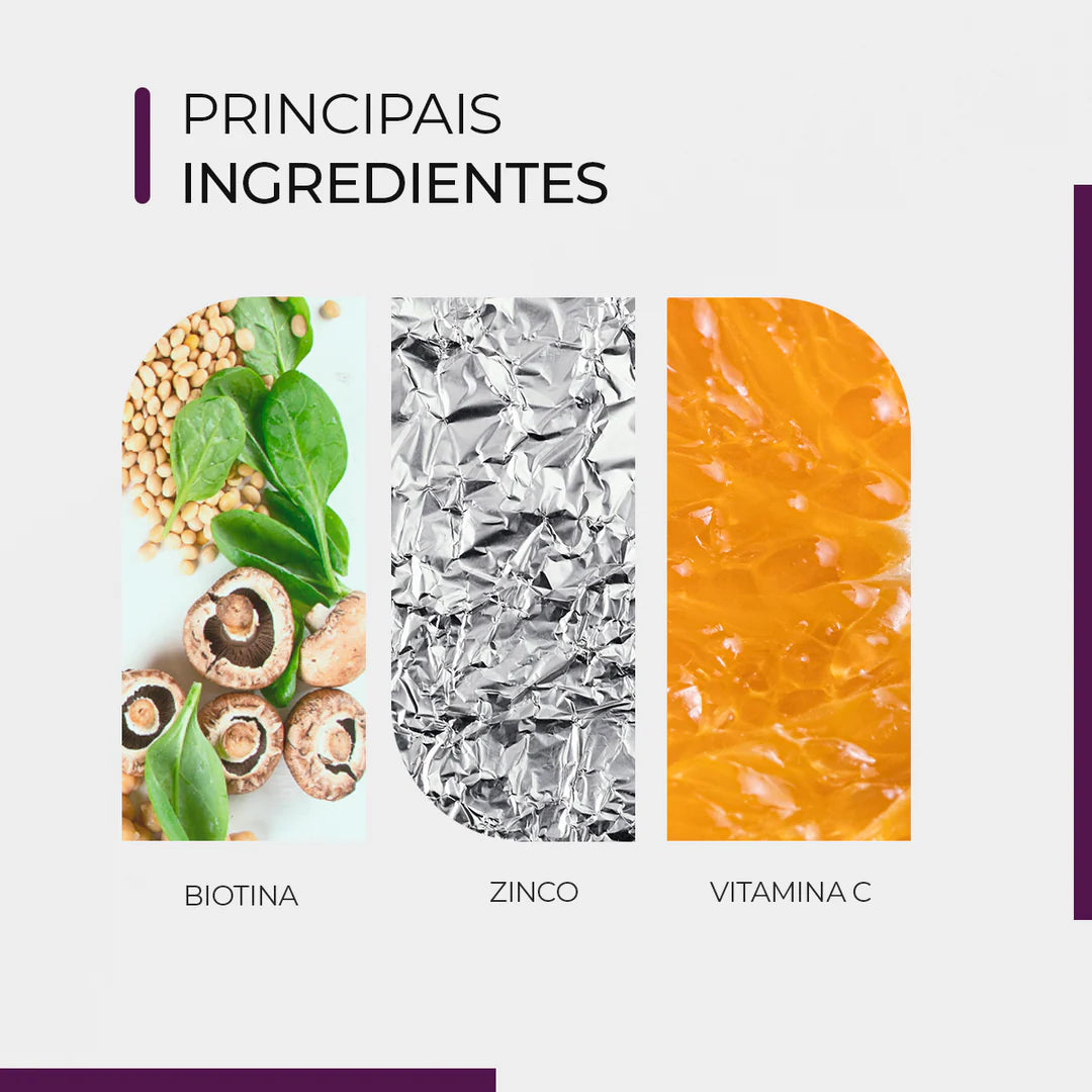 Hair Nutri SmartGR 60 Cápsulas Crescimento Cabelo Pele Unhas