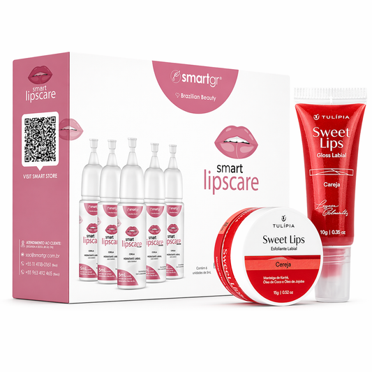 Kit Labios Hidratados Esfoliante Gloss Cereja  Lips Care