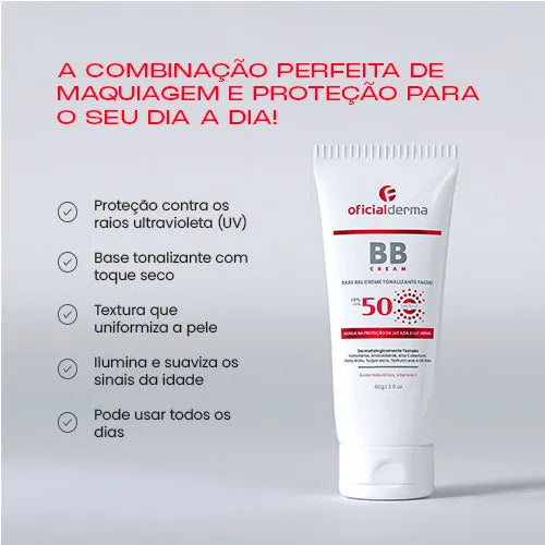 Protetor Solar Com Base Arago Oficial Farma BBCream Fps50 Bege 60g