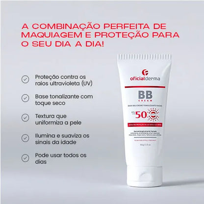 Protetor Solar Com Base Arago Oficial Farma BBCream Fps50 Bege 60g