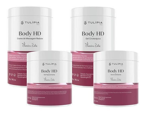 Kit Body Hd Tulipia Para Tratamento Corporal - 4 Itens