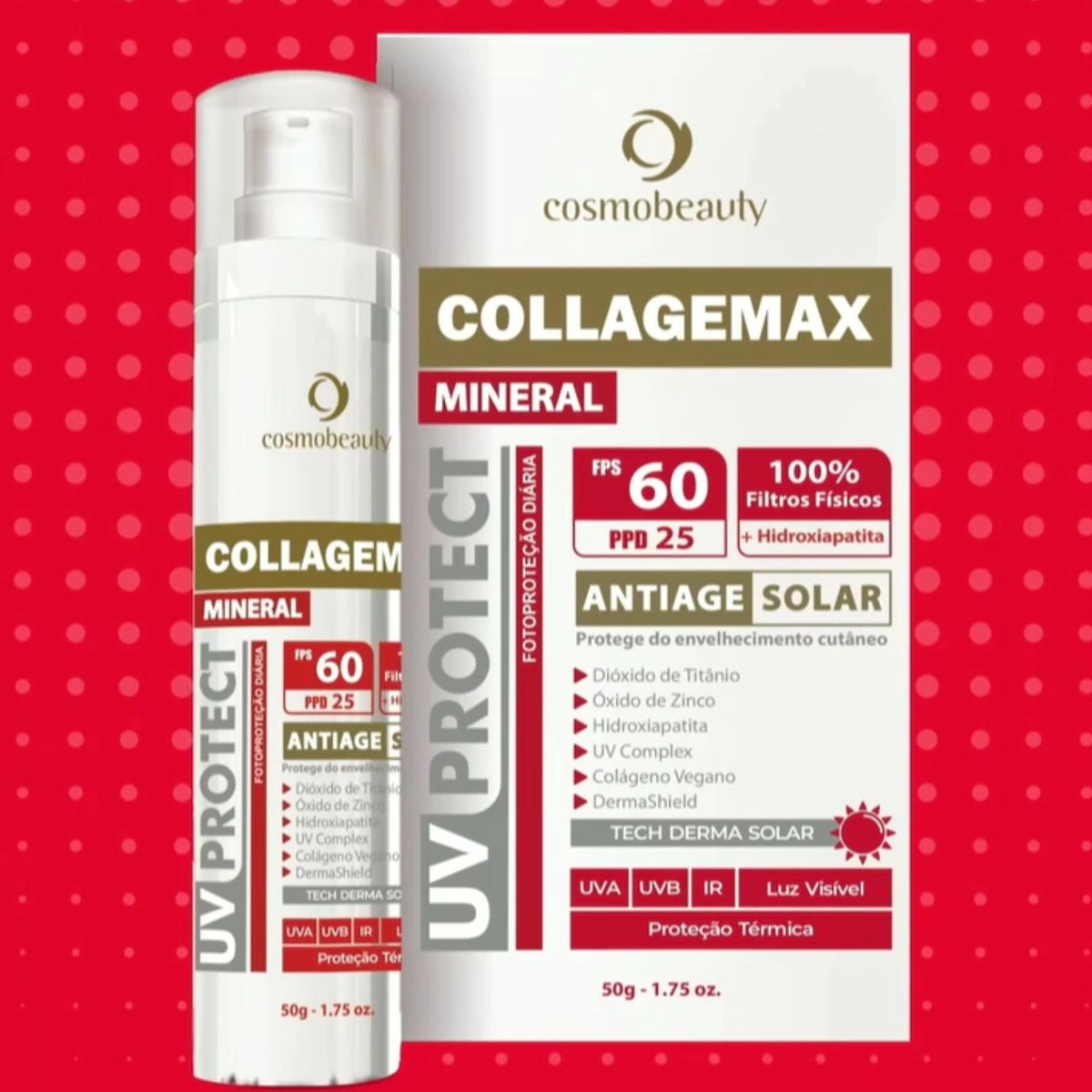 Protetor Facial Anti Idade CollageMax FPS 60 Cosmobeauty