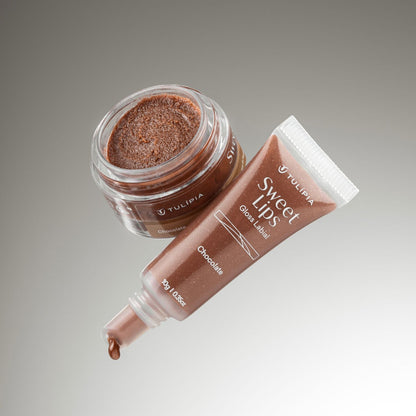 Kit Sweet Lips Chokolá Tulípia Gloss + Esfoliante + Máscara