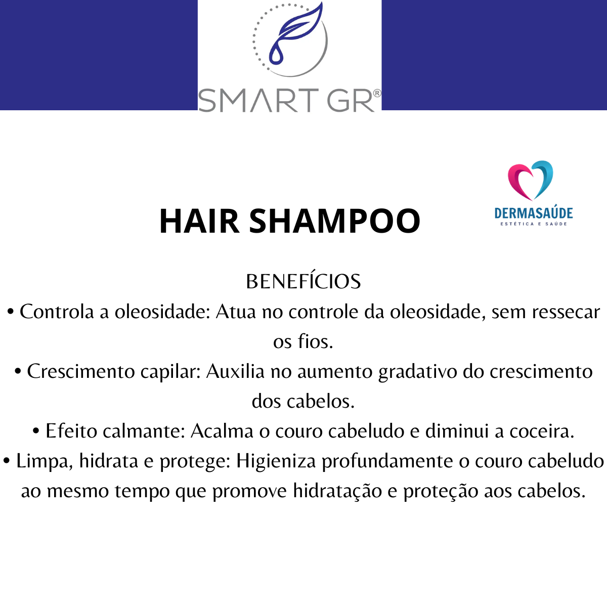 Shampoo Anticaspa Oleosidade Coceira Crescimento Smart GR