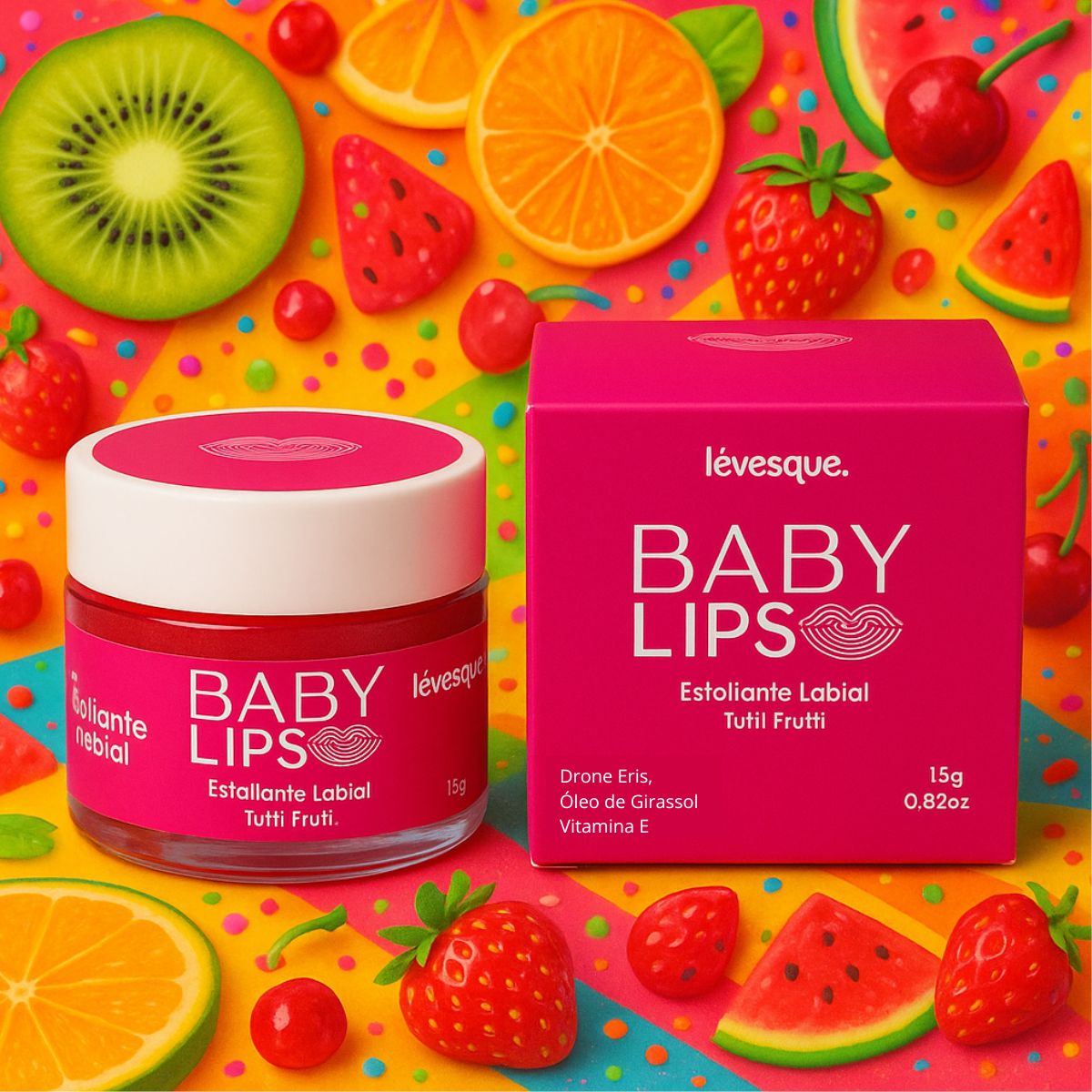 Esfoliante Rejuvenescimento Labial Baby Lips Tuti Fruti LEVESQUE