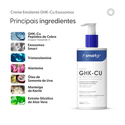 Creme Ultra Emoliente SmartGR 200g GHK Cu Exossomas Limpeza Pele