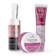 Kit Facial e Labial Tulípia Sabonete Mousse Esfoliante Gloss