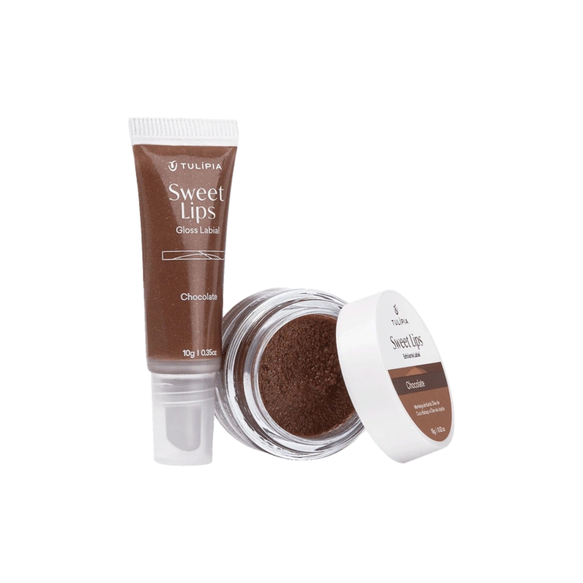 Kit Sweet Lips Chokolá Tulípia Gloss + Esfoliante + Máscara