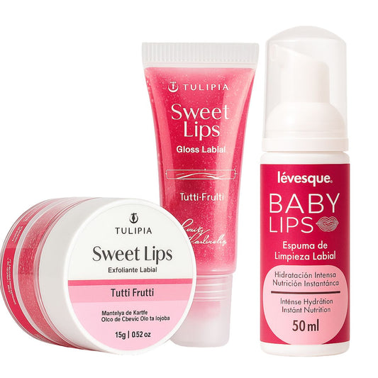 Kit Sweet Lips Gloss Esfoliante e Espuma Labial Hidragloss Tutti Frutti
