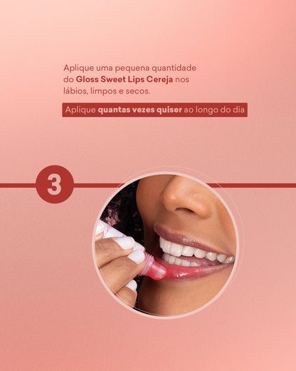 Sweet Lips Gloss Labial Cereja 10G - Tulipia
