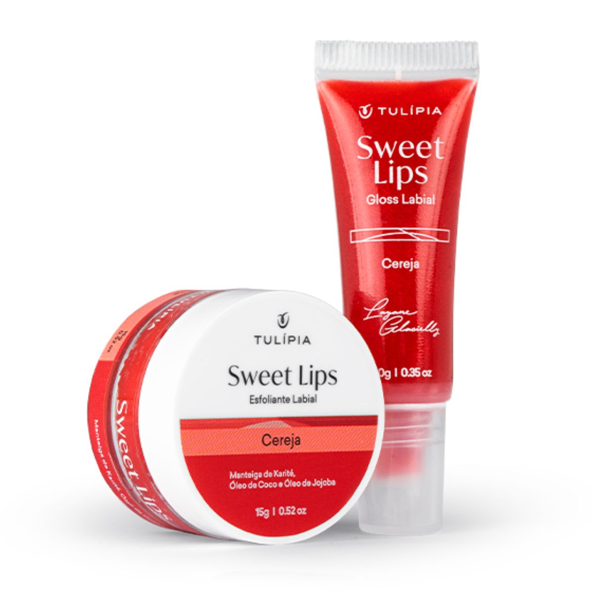 Kit Sweet Lips Gloss Esfoliante e Espuma Labial Hidragloss Cereja