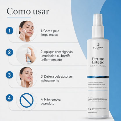 DERMO ESTETIC LOCAO TONICA ANTISSEPTICA 300ML