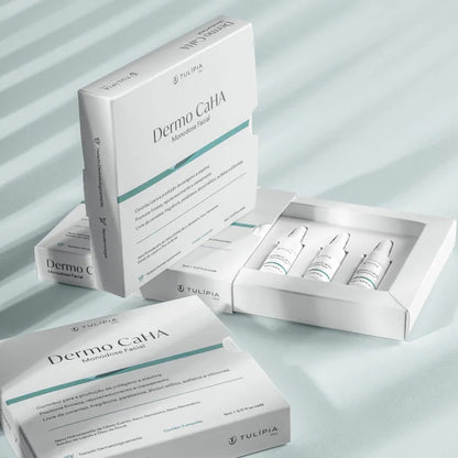 Tulípia Dermo CaHA Monodose Facial 3 Ampolas 5ml Firmeza Elasticidade Skincare Profissional