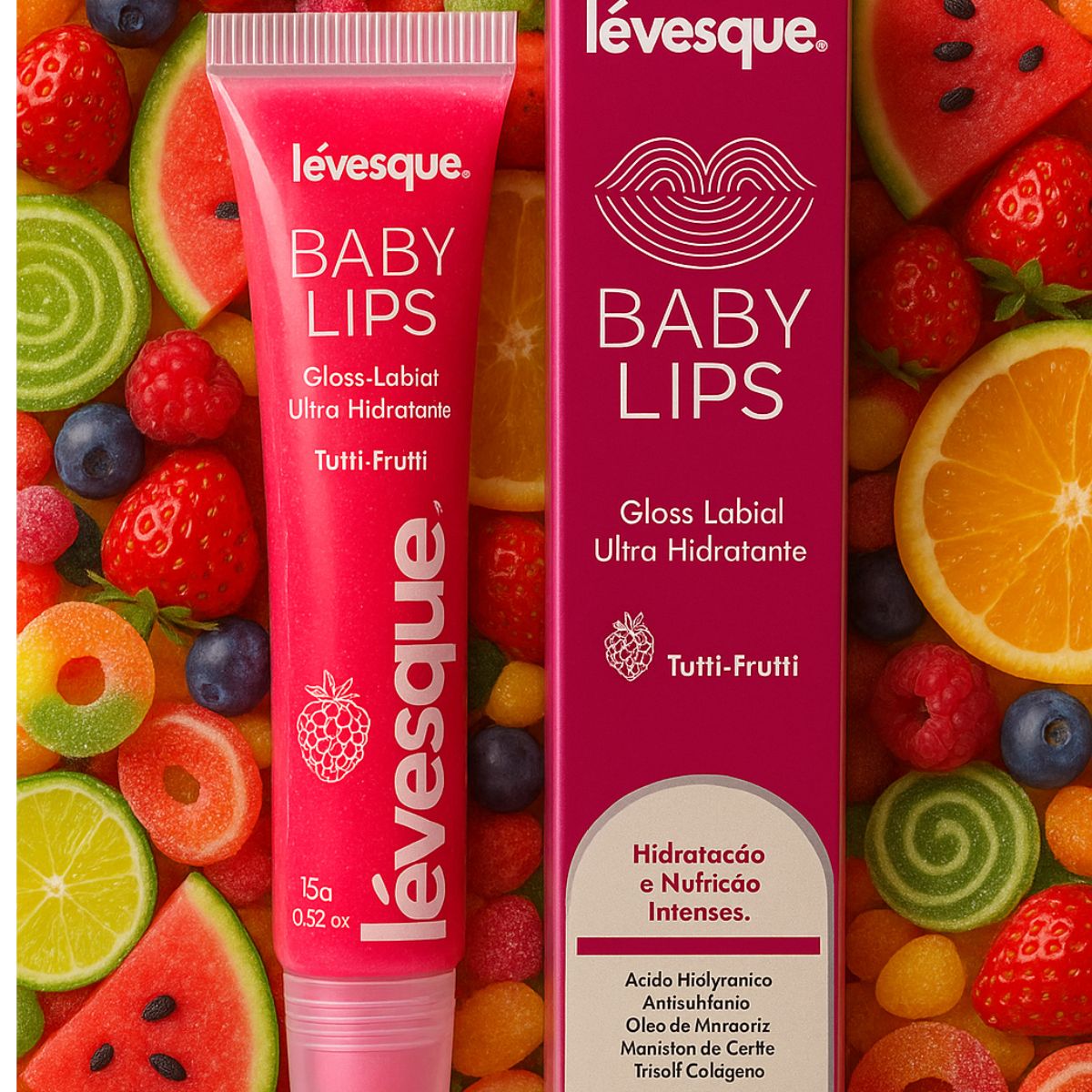 Gloss Labial Baby Lips Tutty Fruti - Volume Lábios Lévesque