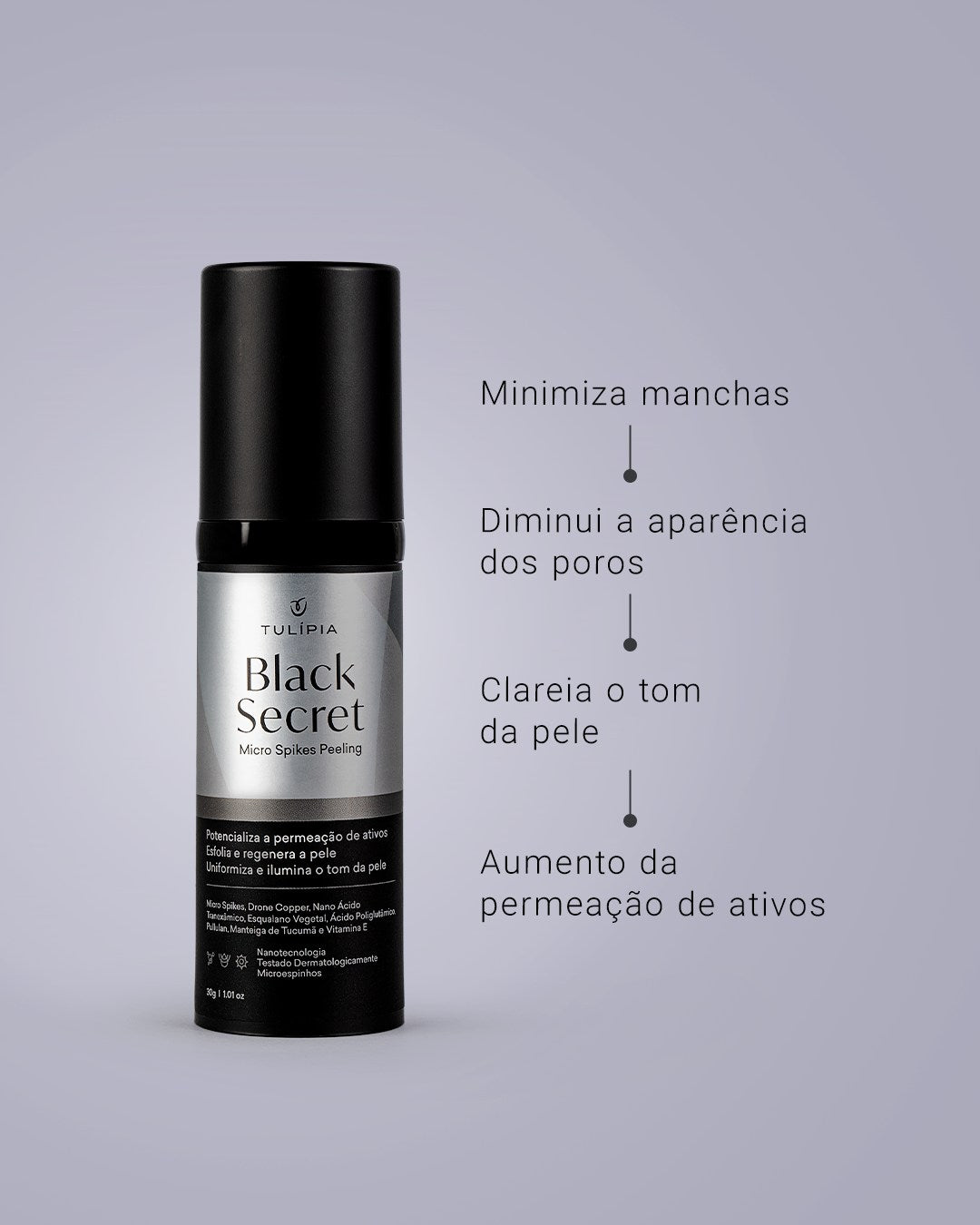 Peeling Facial Black Secret Micro Spikes Tulipia