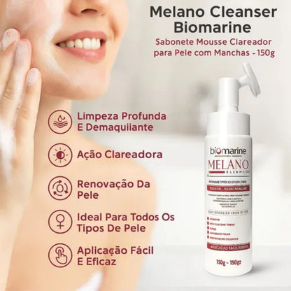 Sabonete Facial Melasma Melano Cleanser  Limpeza Oleosidade