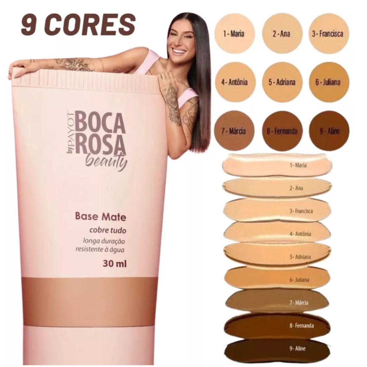 Boca Rosa Payot Base Mate Liquida Cobre Tudo Líquida 30ML