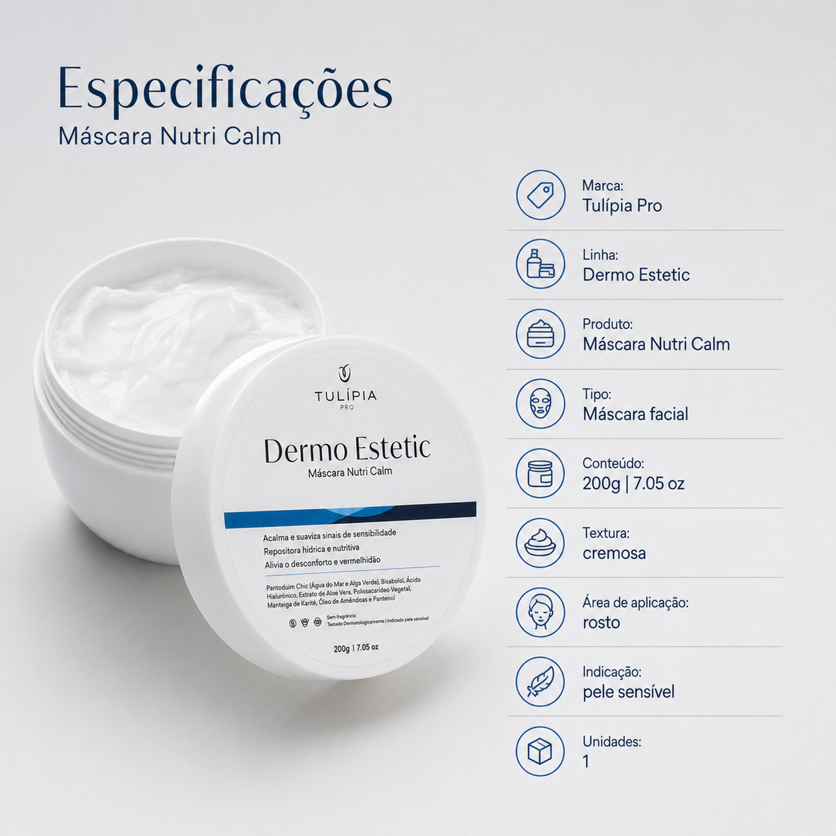 DERMO ESTETIC MASCARA NUTRI CALM 200MG