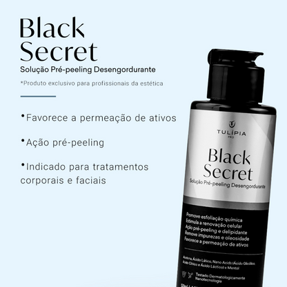 Black Secret Solução Pré-Peeling Desengordurante 120ML