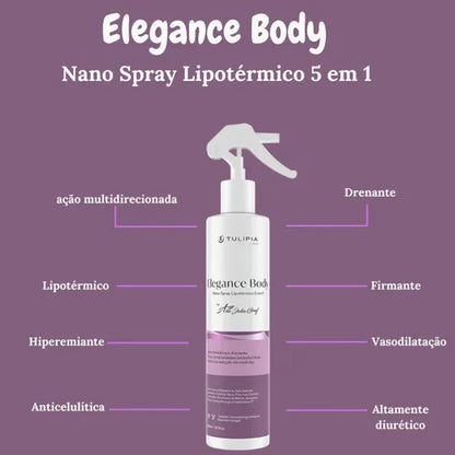 Elegance Body Nano Spray Lipotérmico 5 em 1 300ML