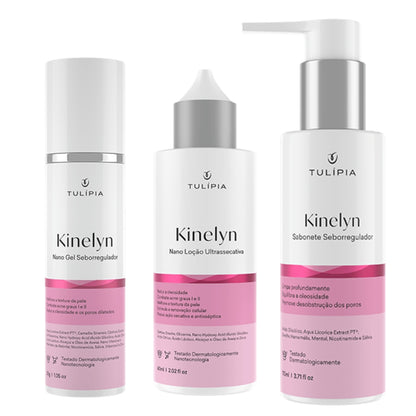 Kit Facial Kinelyn Pele Acneica e Oleosa Seborregulador
