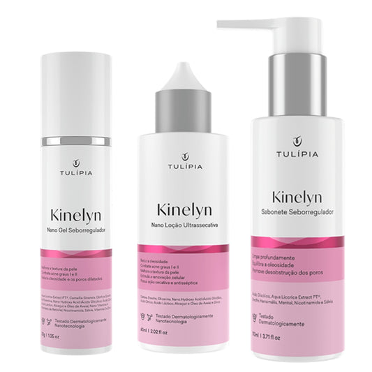 Kit Facial Kinelyn Pele Acneica e Oleosa Seborregulador