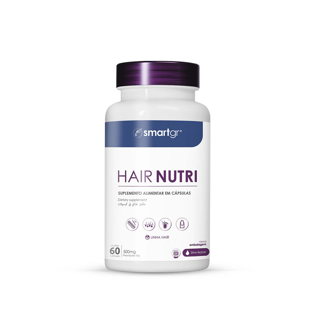 Hair Nutri SmartGR 60 Cápsulas Crescimento Cabelo Pele Unhas