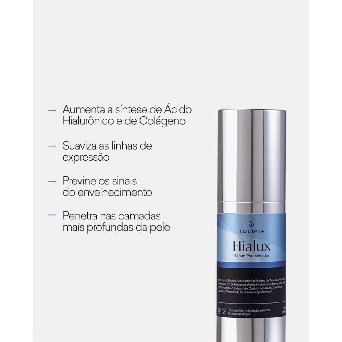Kit Facial Acido Hialurônico Sabonete Clareador Serum Hialux